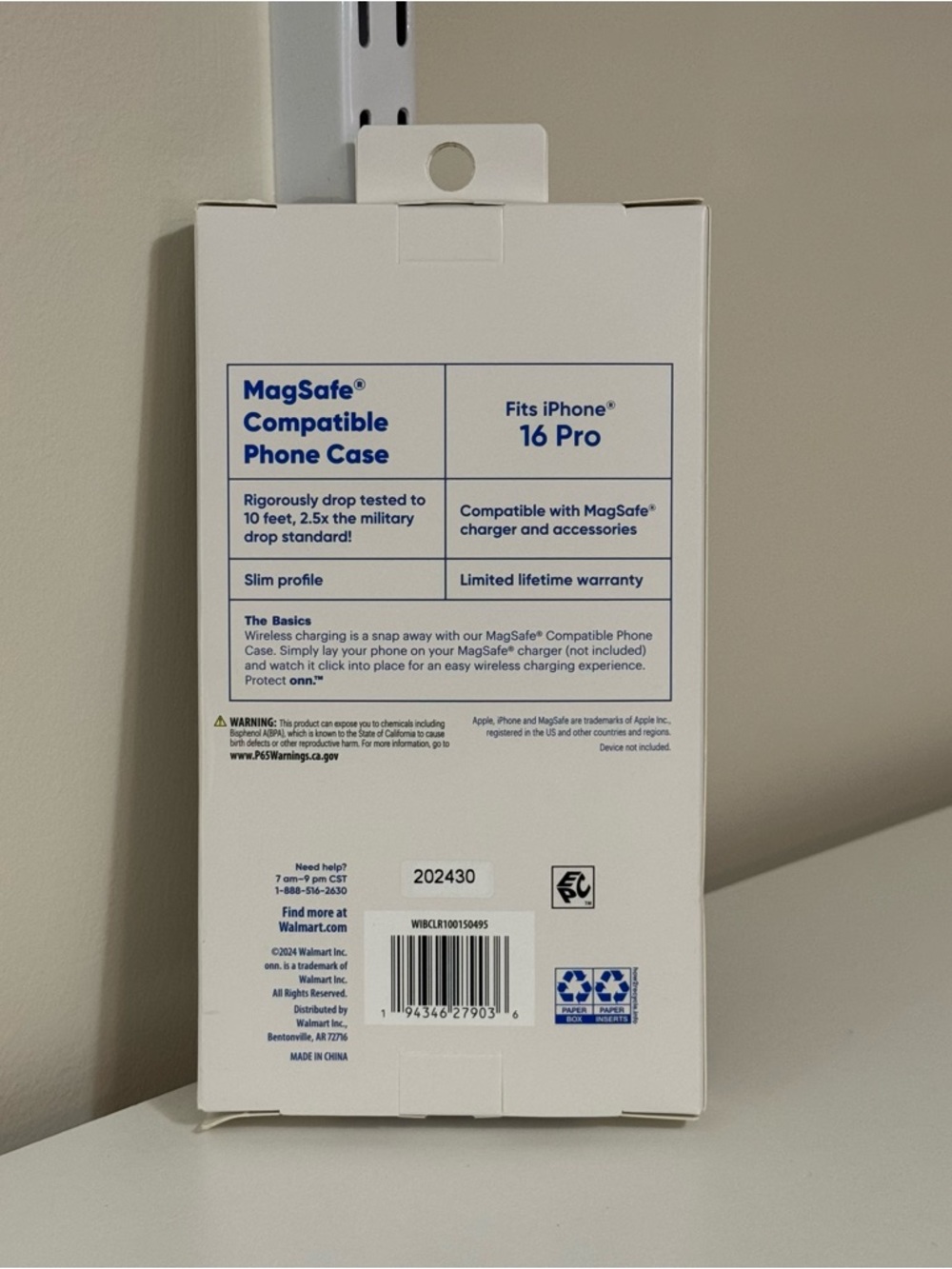 onn. MagSafe Compatible Phone Case for iPhone 16 Pro Clear - Picture 2 of 2